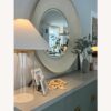 Round Faux Shagreen Texture Mirror - Image 2