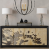 Solid Oak and Veneer Credenza