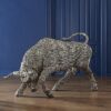 Stainless steel Bull Scuplture