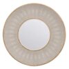 Round Faux Shagreen Texture Mirror
